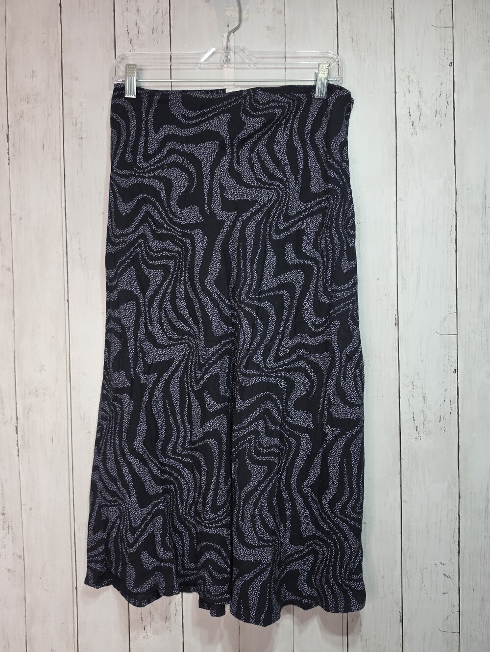 RVCA Womens Strata Annika Long Skirt Navy Blue High Rise Regular Fit Size Medium